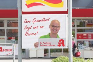 Digitale Werbedisplays - Ihre Gesundheit liegt uns am Herzen